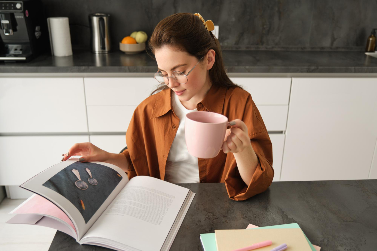 Quiet reading and learning moment